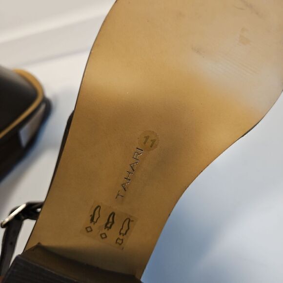 Tahri Brown Leather Sandals sz 11 - Picture 9 of 9